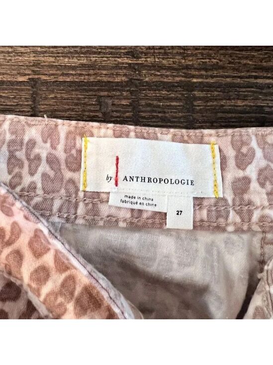 Anthropologie Pilcro Wanderer Cropped Utility Pants Leopard Animal Print 27 NWT - Picture 9 of 14